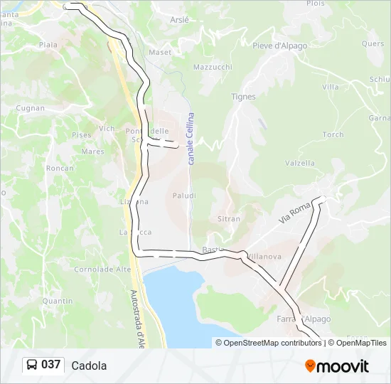 037 Bus Line Map