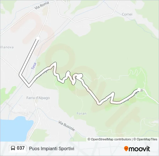 037 Bus Line Map