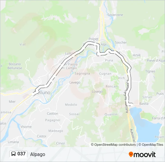 037 Bus Line Map