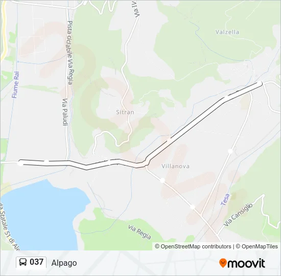 037 Bus Line Map