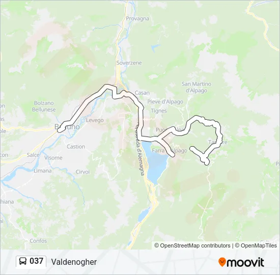 037 Bus Line Map