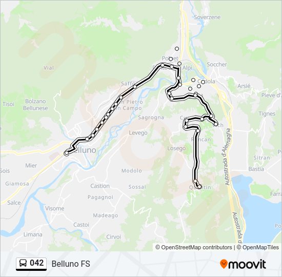 042 bus Line Map