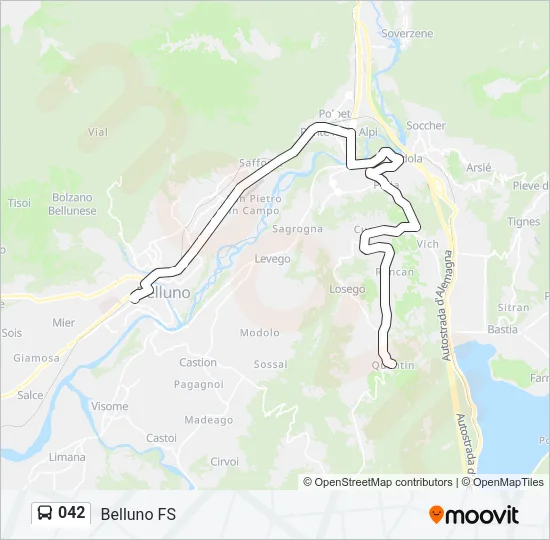 042 Bus Line Map