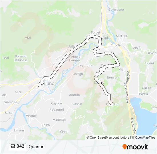 042 Bus Line Map