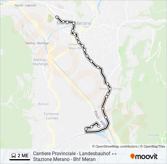 2 ME bus Line Map