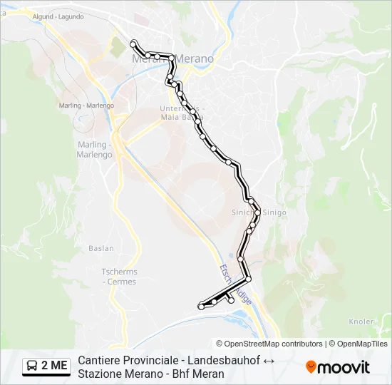 Percorso linea  2 ME