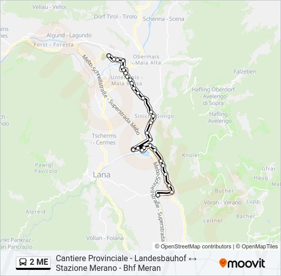 2 ME Bus Line Map