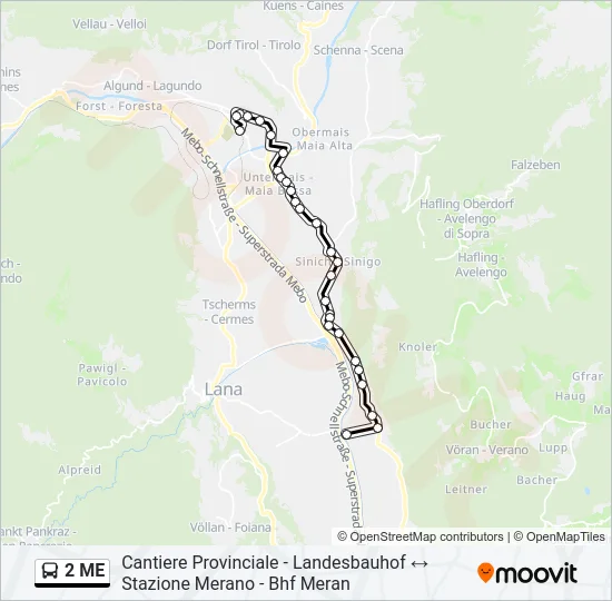 2 ME Bus Line Map