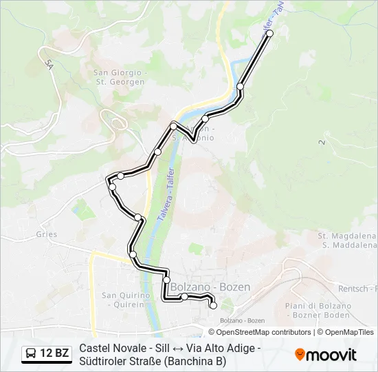 12 BZ  Line Map