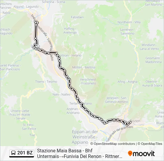 201 BZ  Line Map