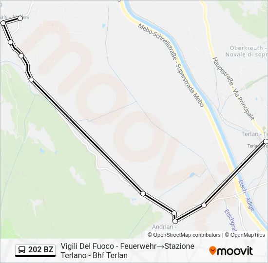 202 BZ  Line Map