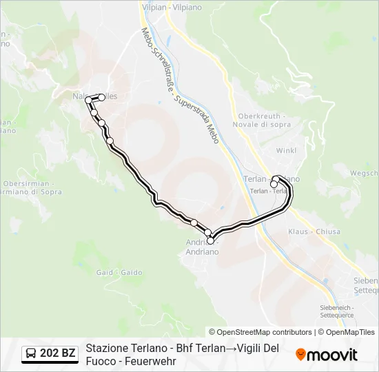 202 BZ  Line Map