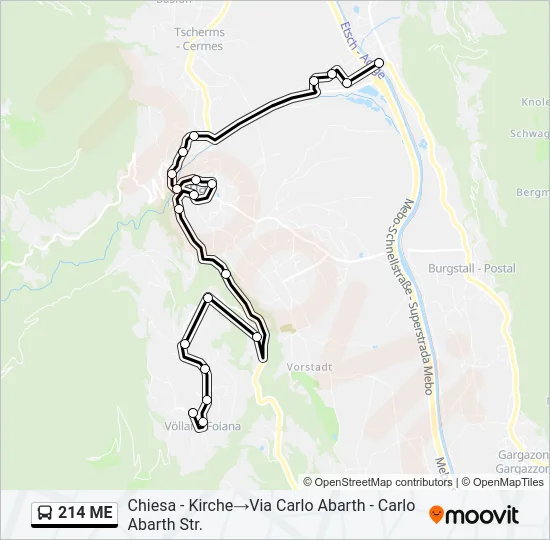 214 ME Bus Line Map