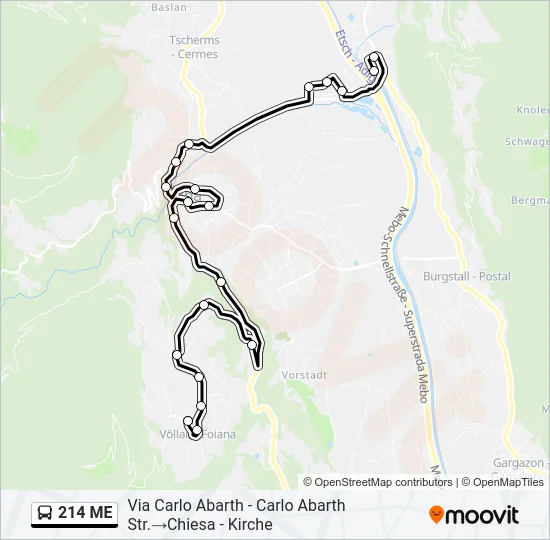 214 ME Bus Line Map