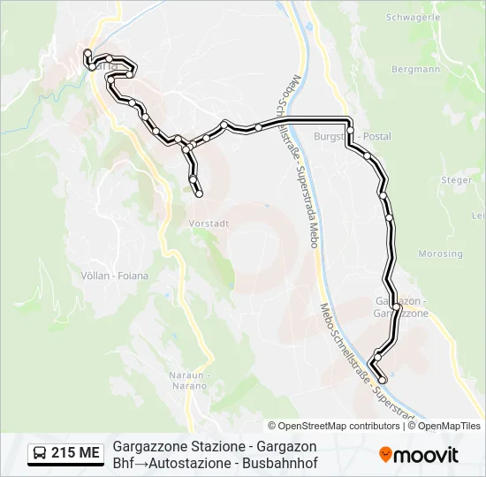 215 ME Bus Line Map