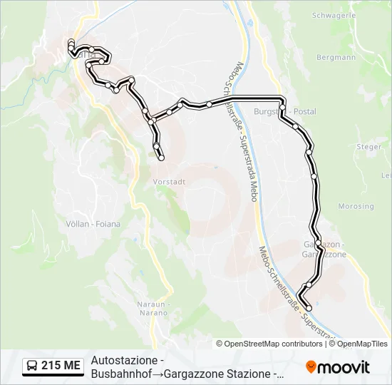 215 ME Bus Line Map