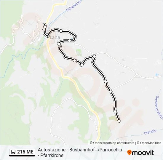 215 ME Bus Line Map