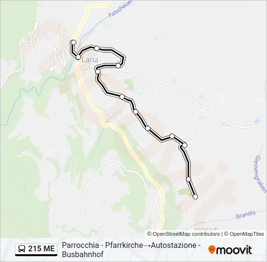 215 ME Bus Line Map
