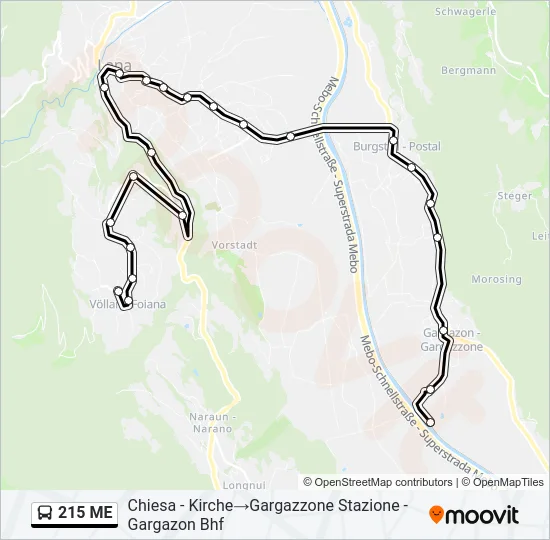 215 ME Bus Line Map