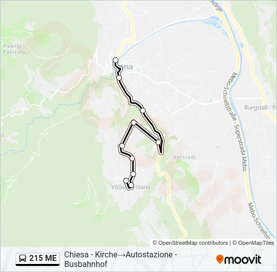 215 ME Bus Line Map