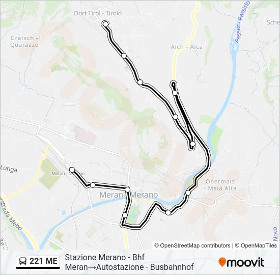 221 ME Bus Line Map