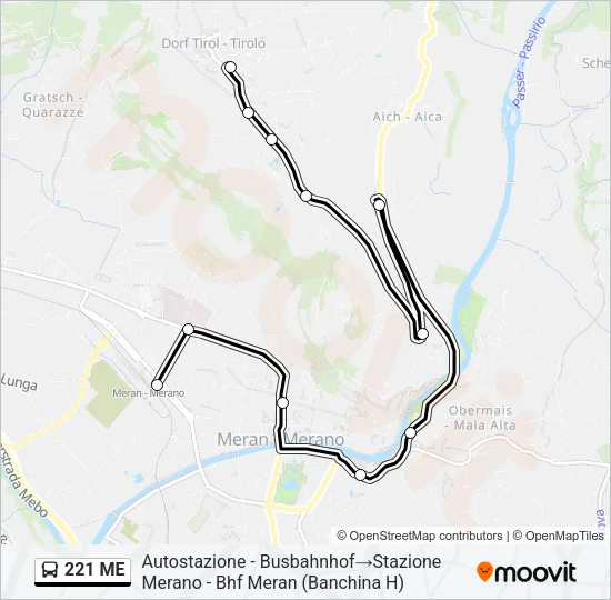 221 ME Bus Line Map