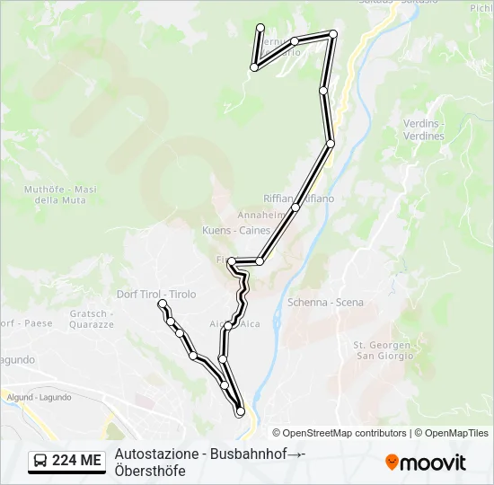 224 ME Bus Line Map