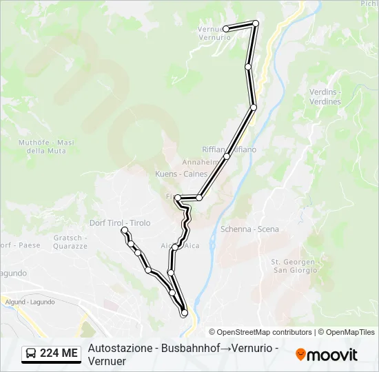 224 ME Bus Line Map