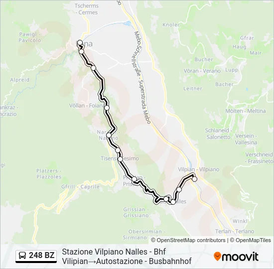 248 BZ Bus Line Map