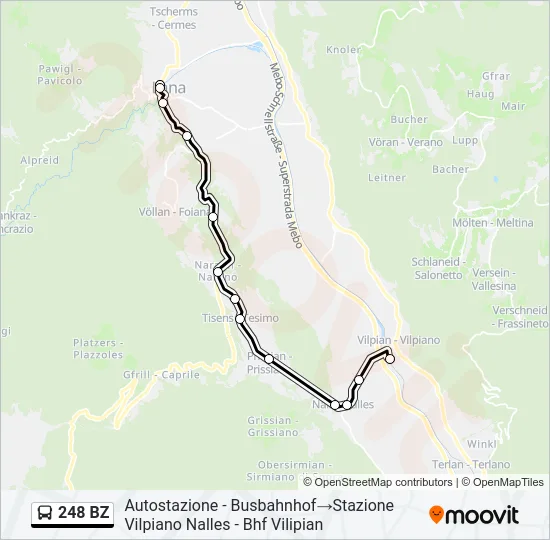 248 BZ Bus Line Map
