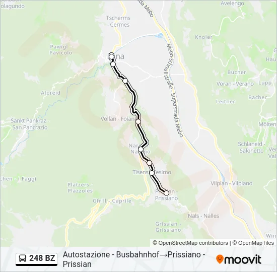 248 BZ Bus Line Map