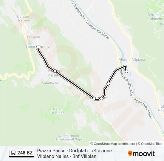 248 BZ Bus Line Map