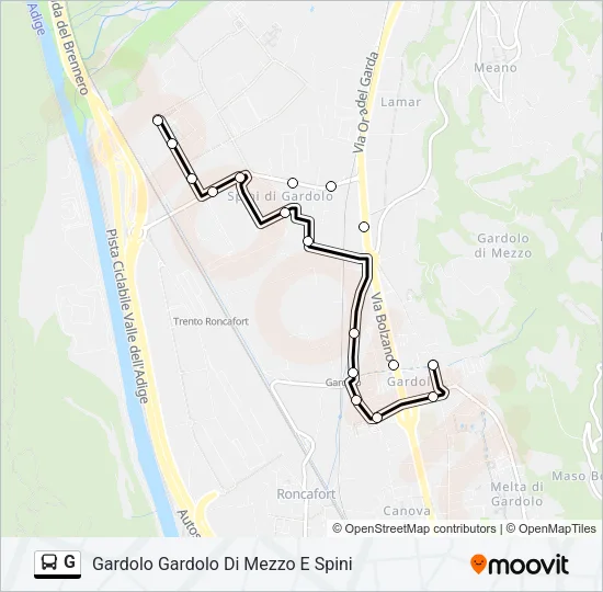 G Bus Line Map
