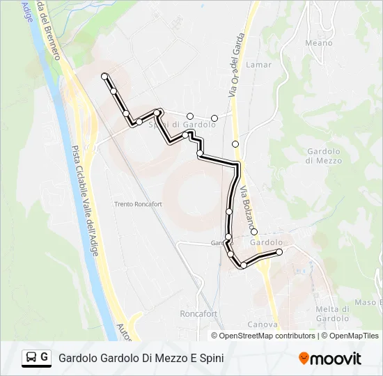 G Bus Line Map