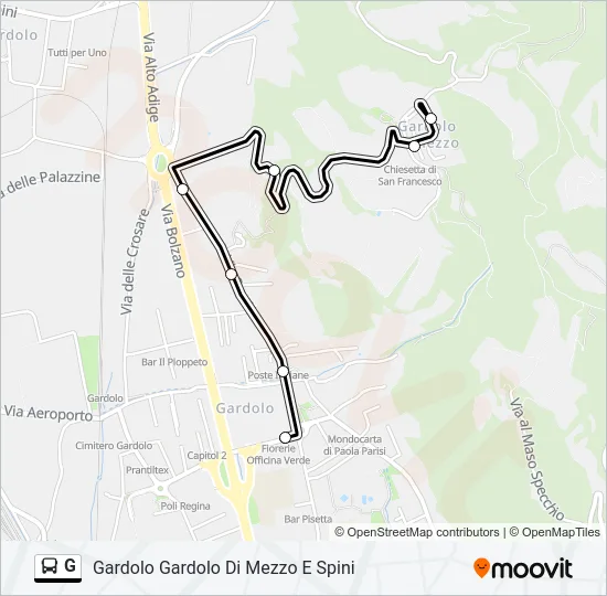 G Bus Line Map