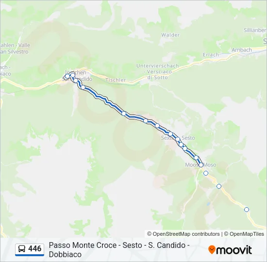 446 Bus Line Map