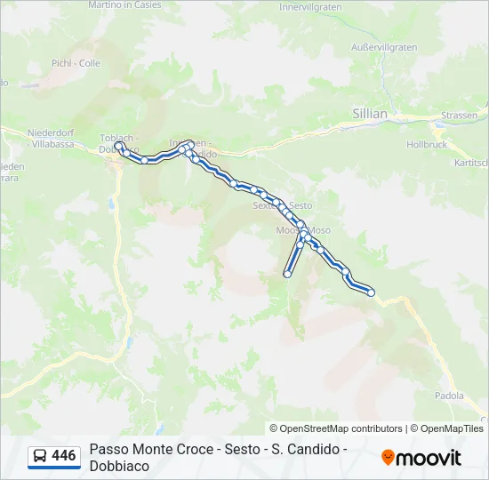 446 Bus Line Map