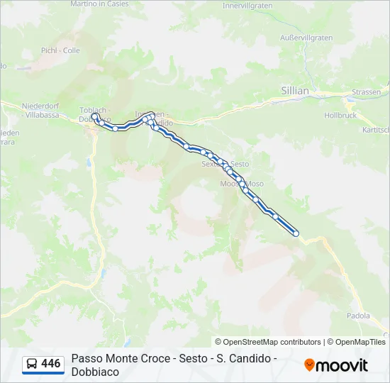 446 Bus Line Map