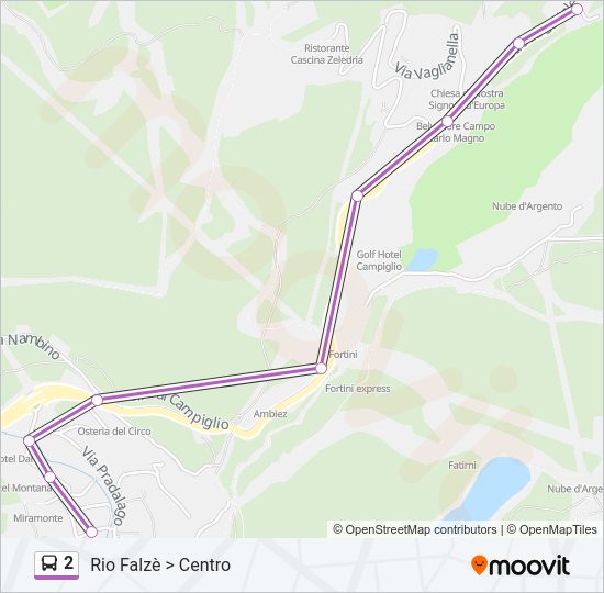 2 Bus Line Map