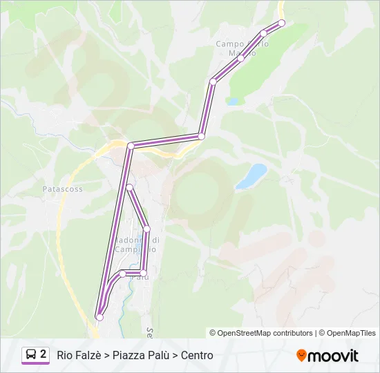2 Bus Line Map