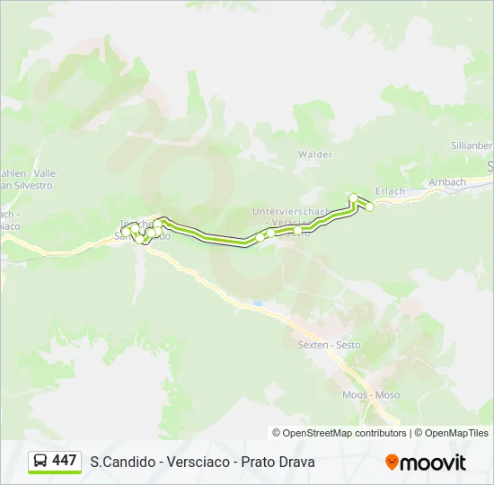 447 Bus Line Map