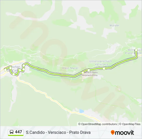 447 Bus Line Map