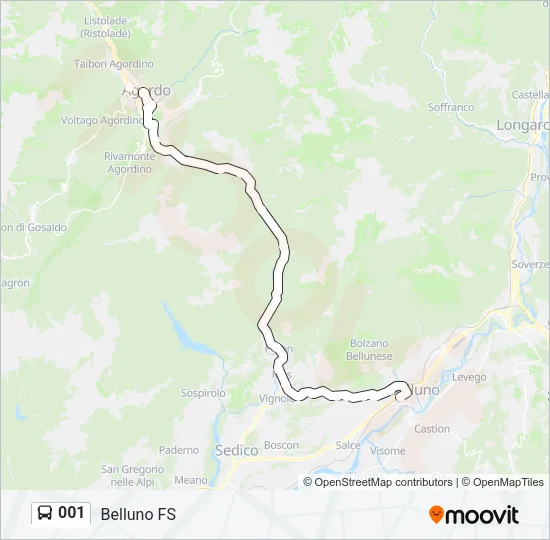 001 Bus Line Map