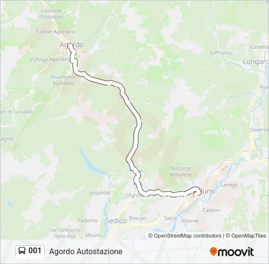001 Bus Line Map