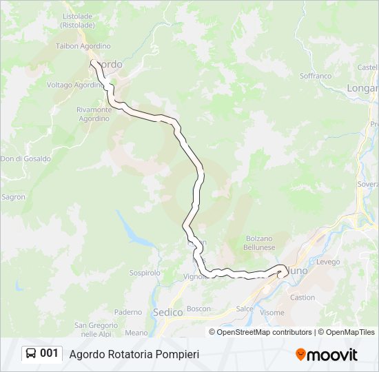 001 Bus Line Map