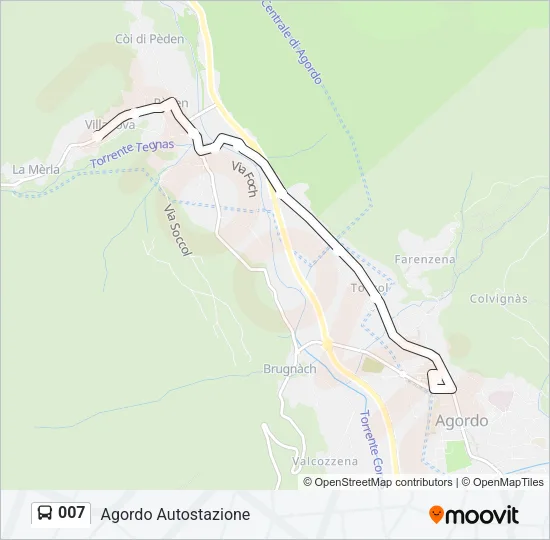 007 Bus Line Map