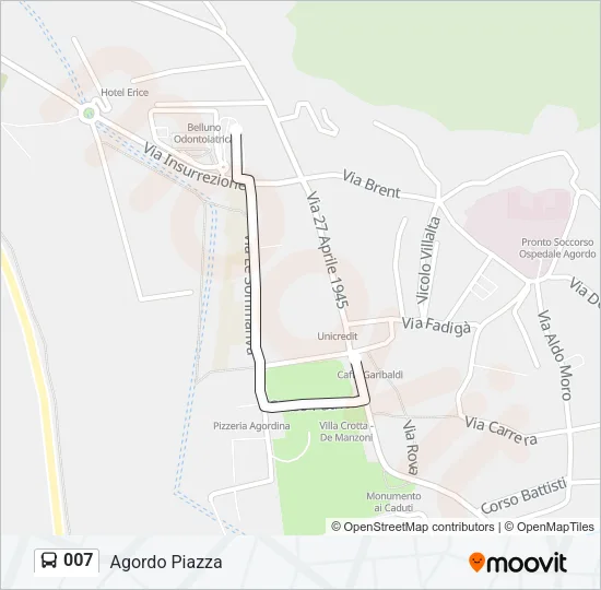 007 Bus Line Map