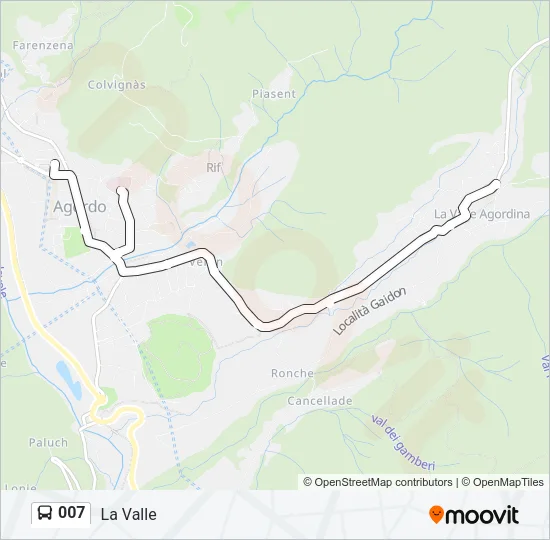 007 Bus Line Map