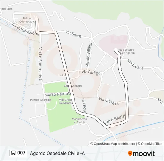 007 Bus Line Map