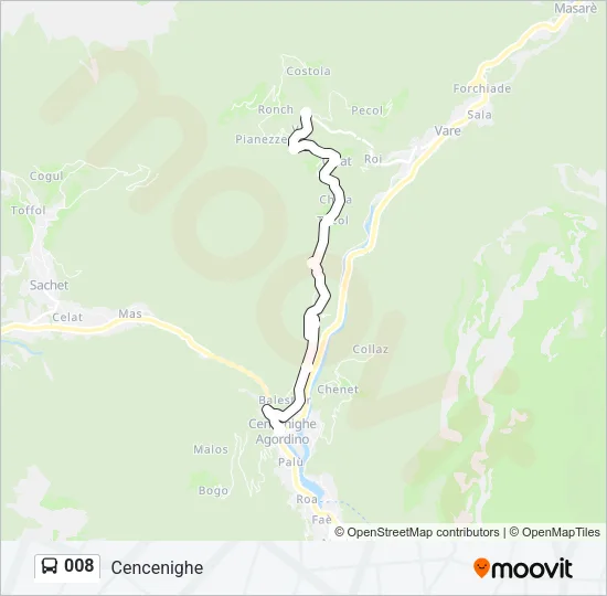 008 Bus Line Map